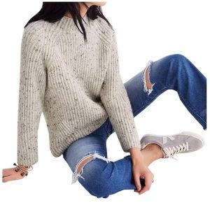 Madewell Donegal Northfield Mockneck Sweater in Donegal Snow